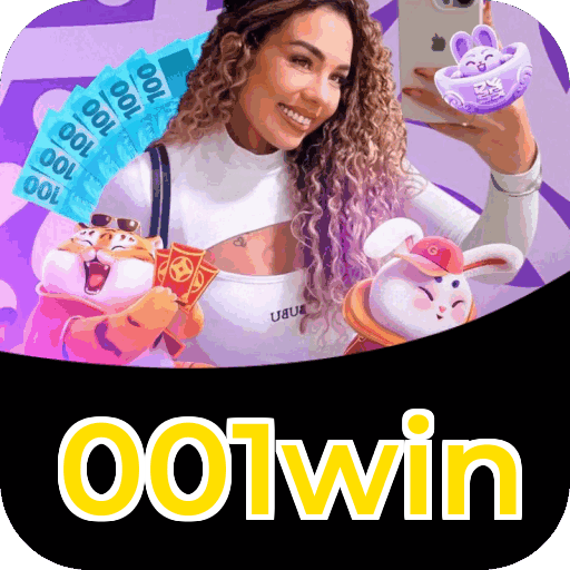 Interface do aplicativo 001win mostrando jogos disponíveis no iOS e Android